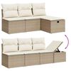 vidaXL Set Divano da Giardino 9 pz con Cuscini Beige in Polyrattan