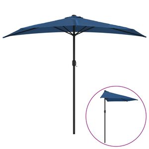 vidaXL Ombrellone Balcone Palo in Alluminio Blu 270x144x222 cm a Met&agrave;