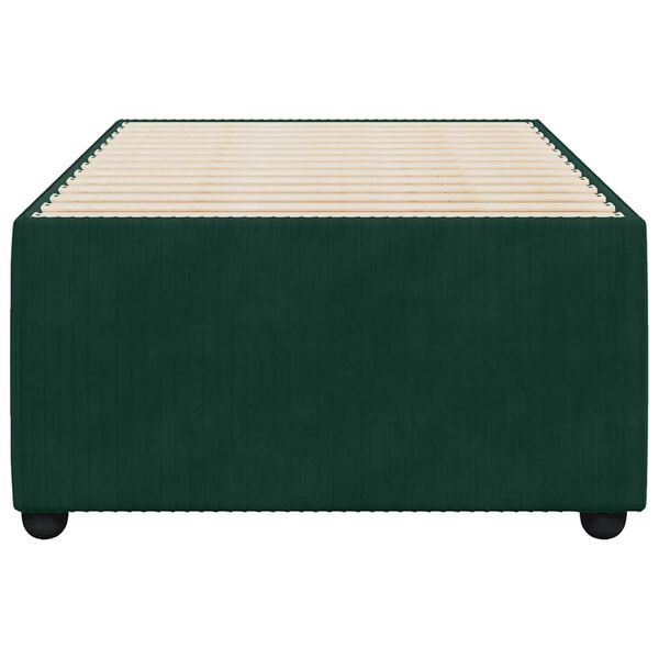 vidaXL Giroletto senza Materasso Verde Scuro 90x190 cm in Velluto