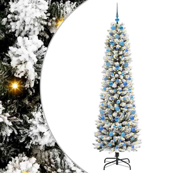 vidaXL Albero di Natale artificiale con 300 LED Bianco 210 cm