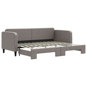 vidaXL Divano Letto con Letto Estraibile Tortora 80x200 cm Tessuto
