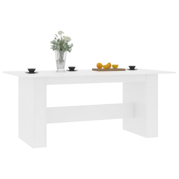 vidaXL Tavolo da Pranzo Bianco 180x90x76 cm in Legno Multistrato