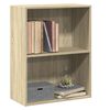 vidaXL Libreria 2 Ripiani Rovere Sonoma 60x30x76,5cm Legno Multistrato