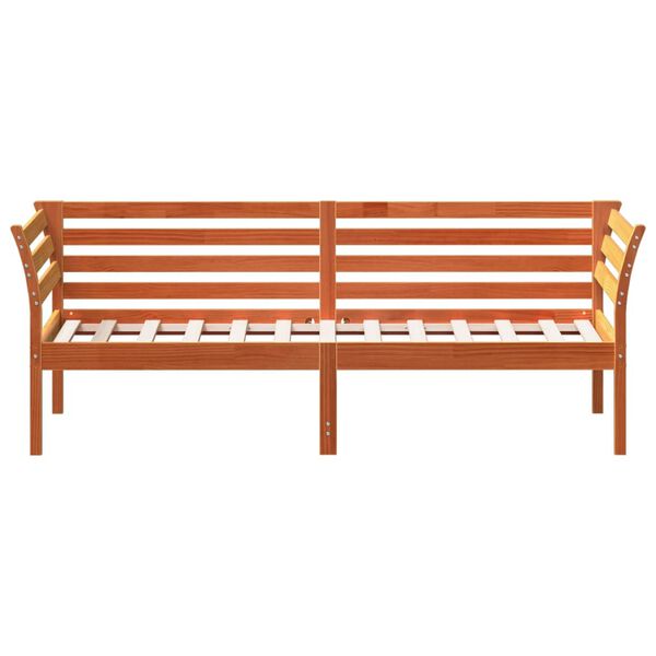 vidaXL Dormeuse senza Materasso Marrone Cera 75x190 cm Legno di Pino
