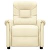 vidaXL Poltrona Massaggiante Elettrica Crema Similpelle