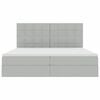 vidaXL Letto con contenitore e materasso Grigio chiaro 200 x 200 cm