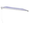 vidaXL Tenda Sole Retrattile Blu e Bianca 4,5x3 m Tessuto e Alluminio