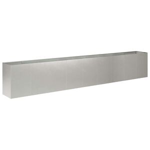 vidaXL Vaso da giardino Argento 360 x 40 x 60 cm Acciaio Inox