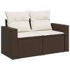 vidaXL Set Divano da Giardino 6 pz con Cuscini Marrone in Polyrattan