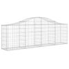 vidaXL Cesto Gabbione ad Arco 200x30x60/80 cm Ferro Zincato
