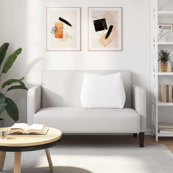 vidaXL Cuscino per Schiena Bianco 60 x 20 x 50 cm Tessuto