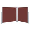 vidaXL Tenda da Sole Laterale Retrattile Marrone 120x600 cm