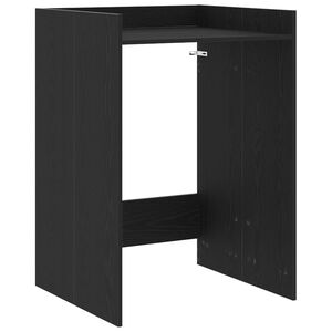 vidaXL Mobiletto per lavatrice Rovere Nero 67,5 x 62 x 97 cm