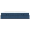 vidaXL Struttura letto con materasso con materasso 2 pcs Blu Tessuto