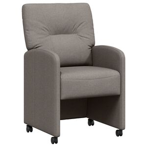 vidaXL Sedie da Pranzo con Ruote 2 pcs Talpa 57 x 67 x 95 cm Tessuto