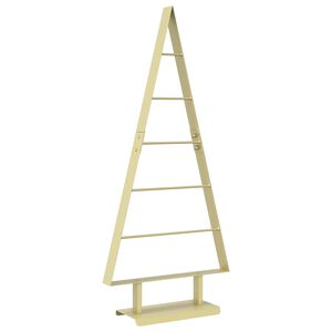 vidaXL Albero di Natale in metallo KUOPIO 90 cm Acciaio Oro
