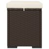 vidaXL Ottomane con Cuscini 2pz Marrone 40x30x40 cm in Polyrattan