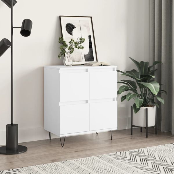 vidaXL Credenza Bianca 60x35x70 cm in Legno Multistrato