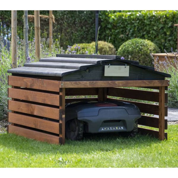 dobar Garage per Robot Tosaerba Nero e Marrone