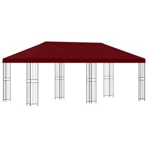 vidaXL Gazebo da giardino 6 x 3 m Borgogna Poliestere e Acciaio