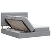 vidaXL Letto con Contenitore Grigio Chiaro 200 x 200 cm Tessuto