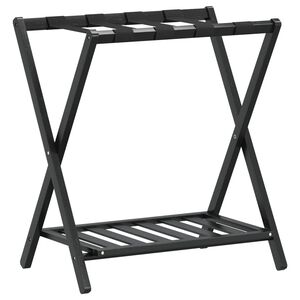 vidaXL Portabagagli Nero 68x38x58 cm in Bamb&ugrave;