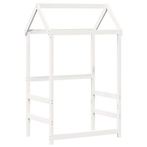 vidaXL Tetto Letto Bambini Bianco 118x70x176,5 cm Legno Massello Pino