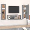 vidaXL Set Mobili Porta TV 3 pz Grigio Sonoma in Legno Multistrato