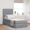 vidaXL Letto con contenitore e materasso Grigio chiaro 90 x 200 cm