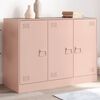 vidaXL Credenza Rosa 99x39x73 cm in Acciaio