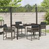 vidaXL Set da Pranzo per Giardino 5 pcs Grigio polyrattan