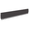 vidaXL Bordura per Prato 10 pcs 103 x 20 cm Acciaio Nero