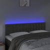 vidaXL Testiera a LED Grigio Scuro 144x5x78/88 cm in Velluto
