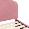 vidaXL Struttura letto bambini con testata Rosa 80 x 160 cm Velluto