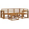 vidaXL Set di divani da esterno 5 pcs Naturale