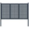 vidaXL Recinzione da giardino in acciaio 178x125 cm antracite