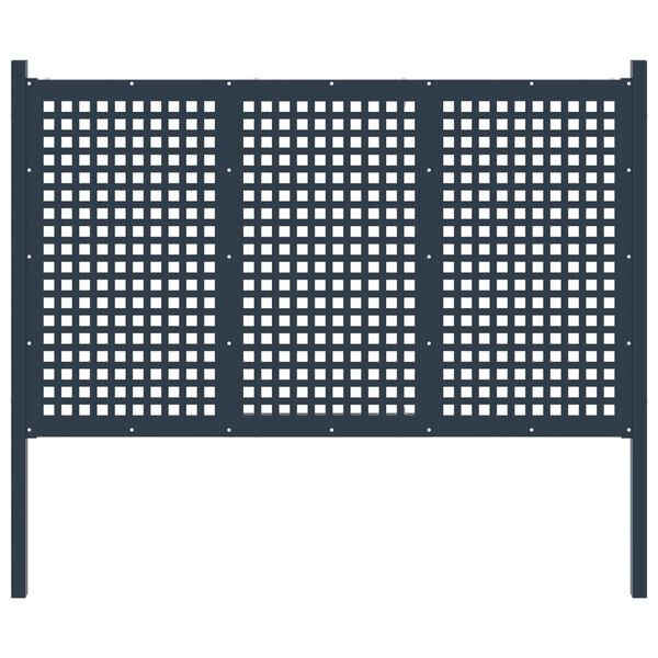 vidaXL Recinzione da giardino in acciaio 178x125 cm antracite