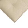 vidaXL Cuscino per Schiena Crema 80 x 19 x 50 cm Tessuto