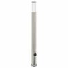 vidaXL Lampada a paletto con sensore e presa 110 cm Acciaio Inox IP44