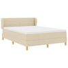 vidaXL Letto a molle con materasso Crema 200 x 160 cm Poliestere