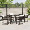 vidaXL Set da Pranzo per Giardino 5 pcs Marrone polyrattan