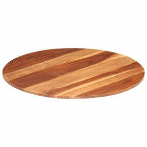 vidaXL Piano Tavolo in Legno Massello di Acacia Rotondo 15-16 mm 80 cm