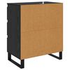 vidaXL Credenza Rovere Nero 60 x 35 x 70 cm Legno multistrato