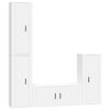 vidaXL Set di Mobili Porta TV 4 pz Bianco in Legno Multistrato