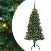 vidaXL Albero di Natale Artificiale Angolare con 150 LED Verde 120 cm