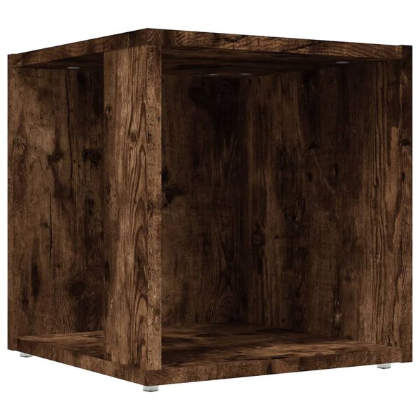 vidaXL Tavolino da Salotto Rovere Fumo 33x33x34,5 cm Legno Multistrato