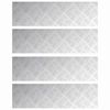 vidaXL Gradini per Scale 4 pz 70 x 20 cm Argento Alluminio