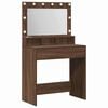 vidaXL Tavolo da Trucco Rovere Marrone 75,5 x 41 x 135 cm