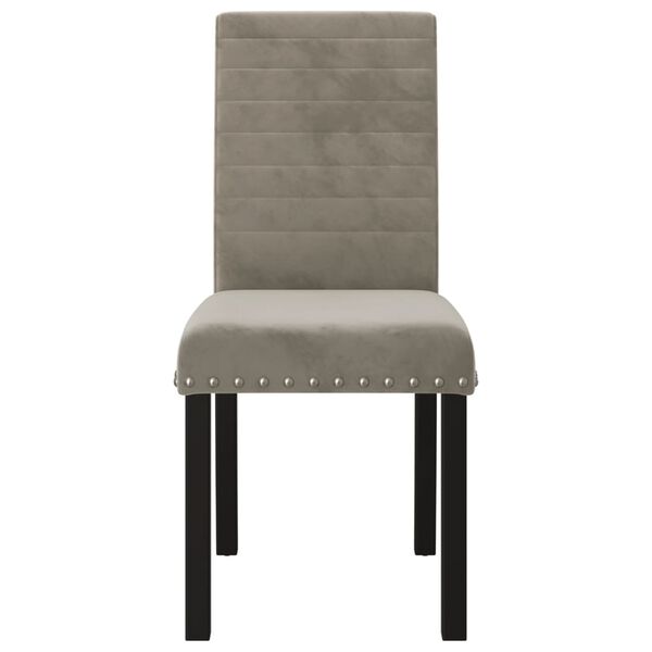 vidaXL Sedie da Pranzo 4 pz Grigio Chiaro in Velluto
