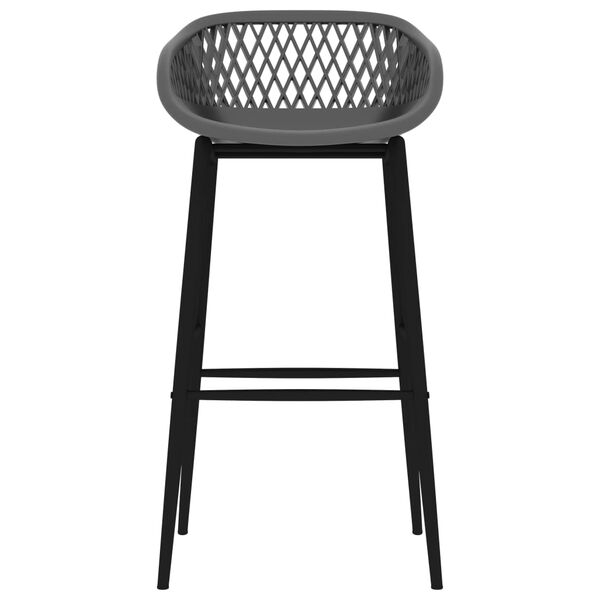 vidaXL Sedie da Bar 4 pz Grigie